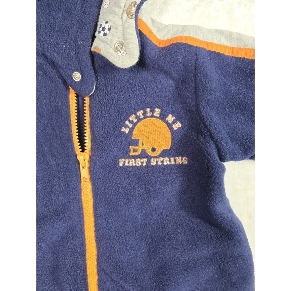 Vintage 90s Little Me Baby Fleece Snowsuit Bunting 6-9M 16-17lb Navy
